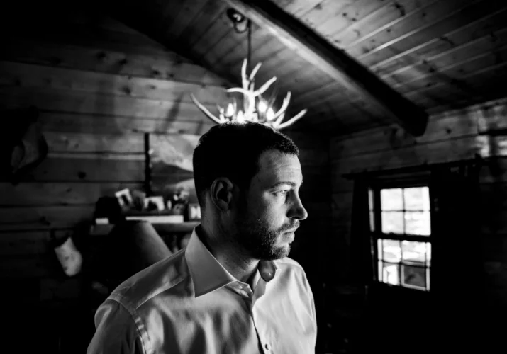 the groom portrait before the Banff wedding ceremony