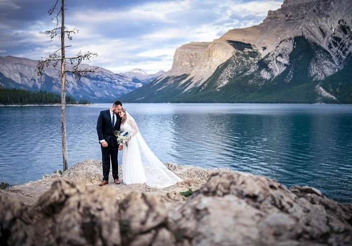 Amazing wedding portrait taken by Banff Wedding Photographers