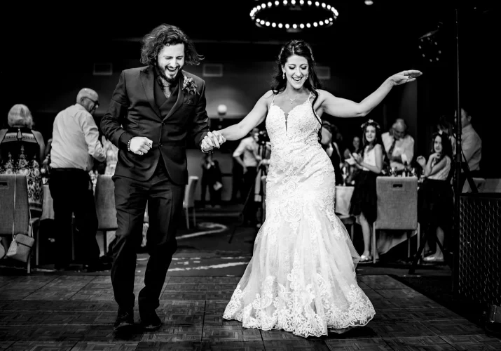 Grand entrance of newlyweds