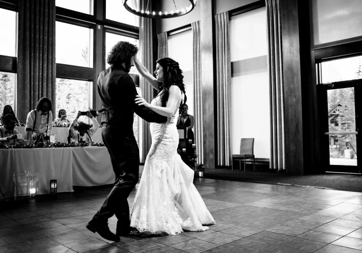 First dance in black and white.