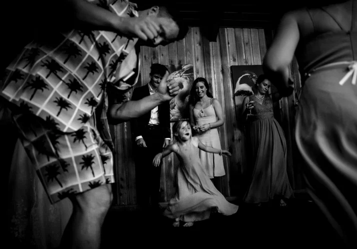 Crazy dancefloor during Calgary Zoo Wedding.