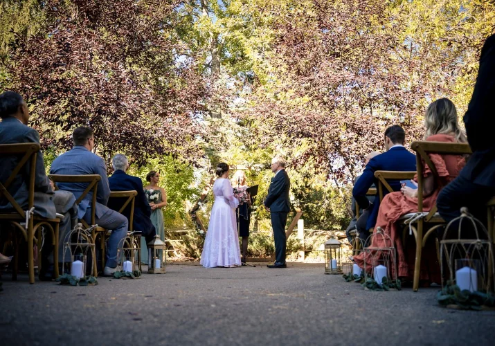 Amazing summer, wedding ceremony in Calgary Zoo.