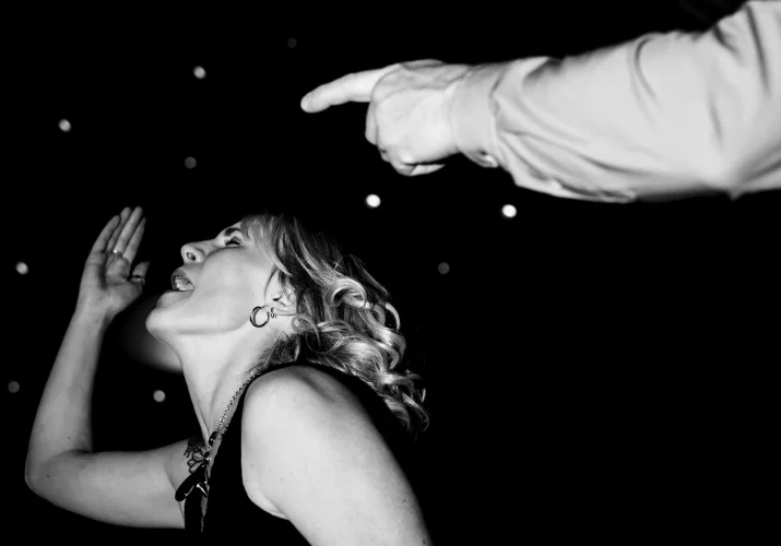 Woman dancing at the dance floor at Banff Wedding.